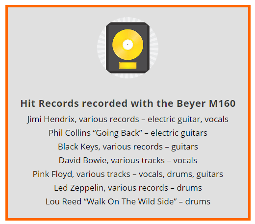 6 Best Ribbon Microphones For Home Studio Recording - Beyer M160 on hit records