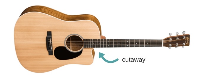 Cutaway acoustic guitar