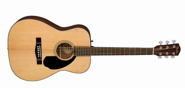 Concert size acoustic guitar
